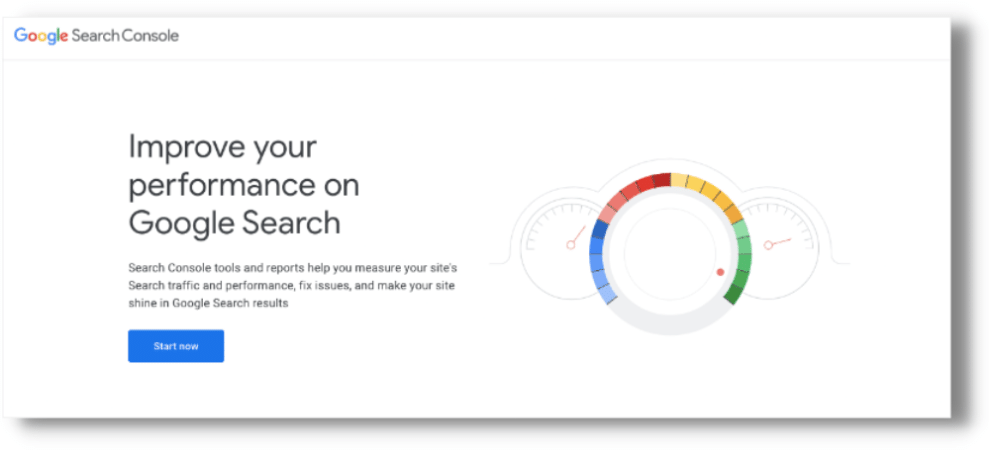 Google Search Console homepage